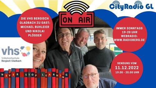 CityRadio GL: Rad macht Schule, Bergisches Museum, Frühjahrsprogramm der VHS Bergisch Gladbach