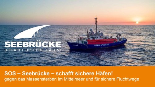 Initiative "SEEBRÜCKE - Schafft sichere Häfen!" in Duisburg
