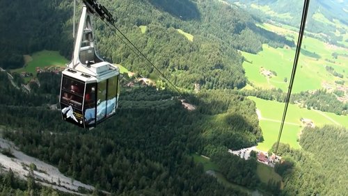 Im Kabinenlift auf den Rauschberg bei Ruhpolding