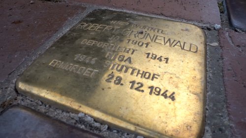 Stolperstein für Robert Grünewald am Elisabeth-von-der-Pfalz-Berufskolleg in Herford