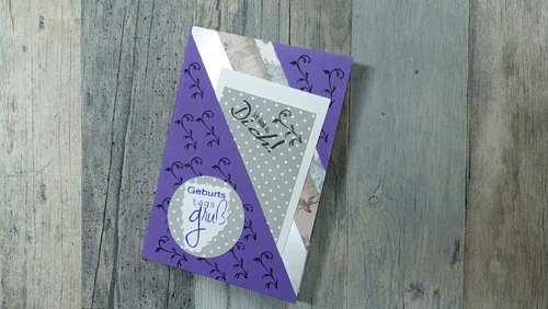 dakrela: Karten basteln - Geldgeschenk-Karte mit Papierresten