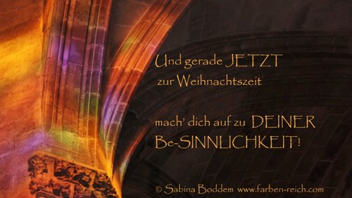 Adventszeit: Zeit für Be-Sinnlichkeit