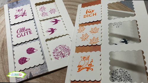 dakrela: Karten basteln - einfache Grußkarte zum Verschenken