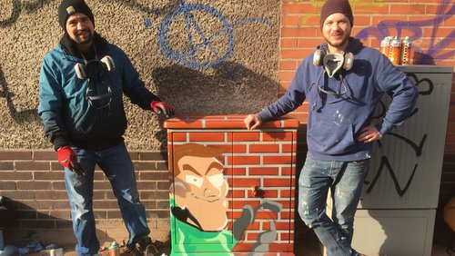 Heimat - Made in Duisburg: Marten Dalimot und Silvio Jedynak, Graffiti-Künstler