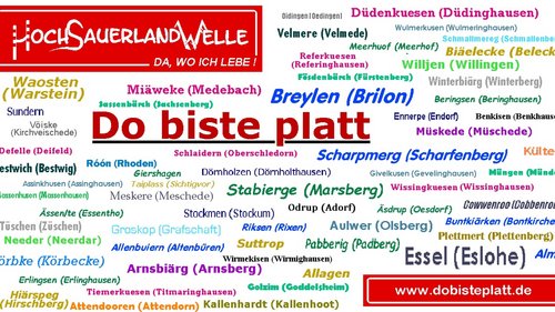 Do biste platt 545: Dialektatlas Mittleres Westdeutschland in Schmallenberg