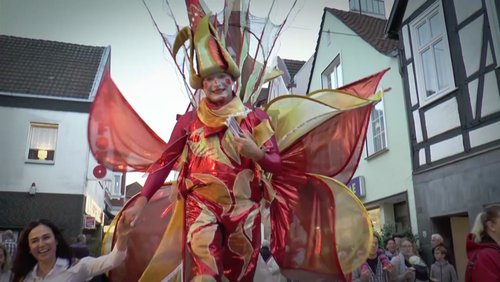 Funken fliegen am Abend der Künste in Lübbecke